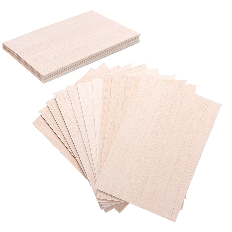 

15 Pack Unfinished Wood Sheets,Balsa Wood Thin Wood Board For House Aircraft Ship Boat Arts And Crafts,DIY Ornaments Promotion
