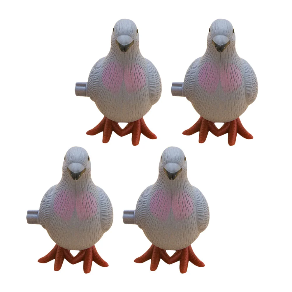 

4 Pcs Simulation Pigeon Plastic Toy Adorable Wind Toys Toddler Spring Children Jumping Kids Bath Lovely Clockwork