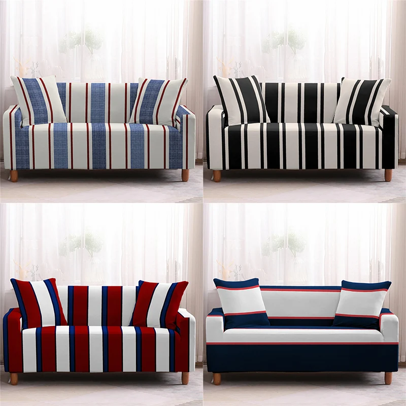 

Vintage Simple Striped Pattern Print sofa cover Home Decor Corner Sofa Covers beach cover up all sofas Universal sofa slipcover