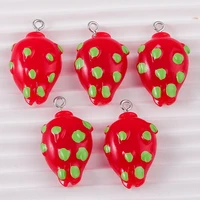 10pcs 3d resin fruits pitaya charms for making women fashion necklace earring handmade bracelet diy jewelry making accessories