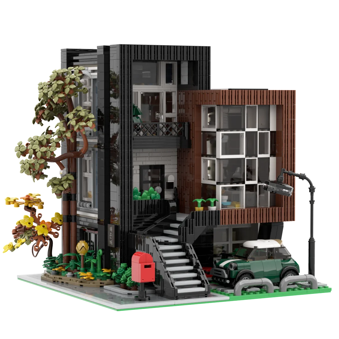 

3294Pcs 'HEA-ON-JEA' Villa modular MOC-101628 stree view Building Blocks Children birthday toys Christmas gifts ( by ohsojang)