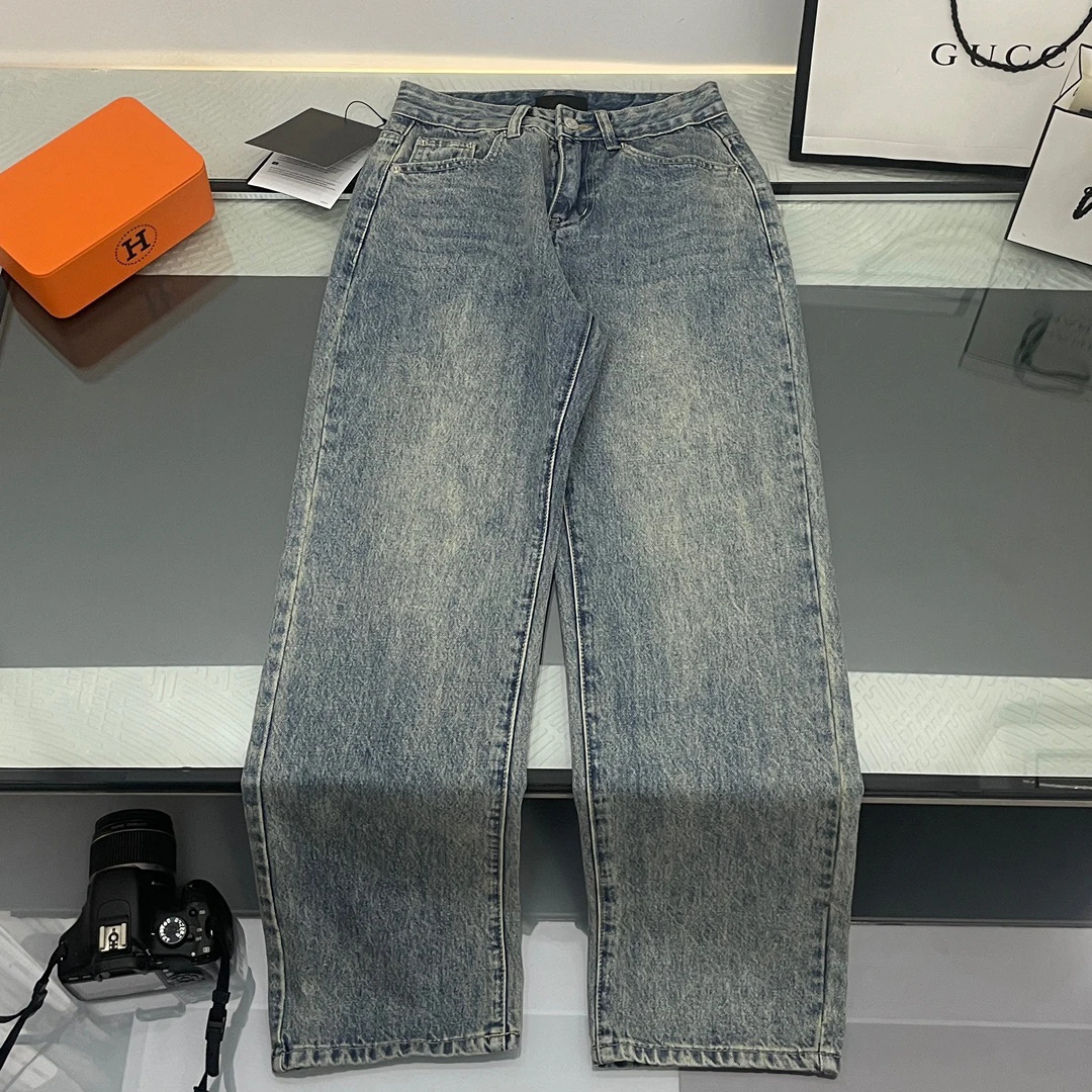 

2023 ARC 1:1 New Suede Pocket Denim Pants Straight Jeans Embroidered High Quality Men's Casual Denim Pants