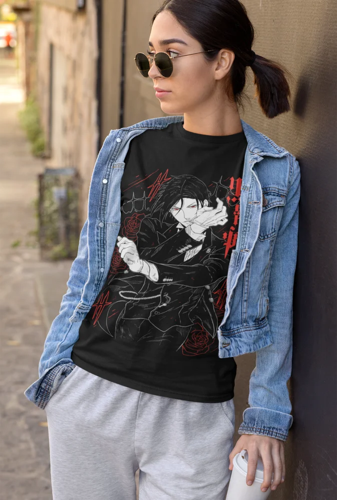 Футболка Sebastian Michaelis Рубашка Black Butler Ciel Phantomhive Все размеры