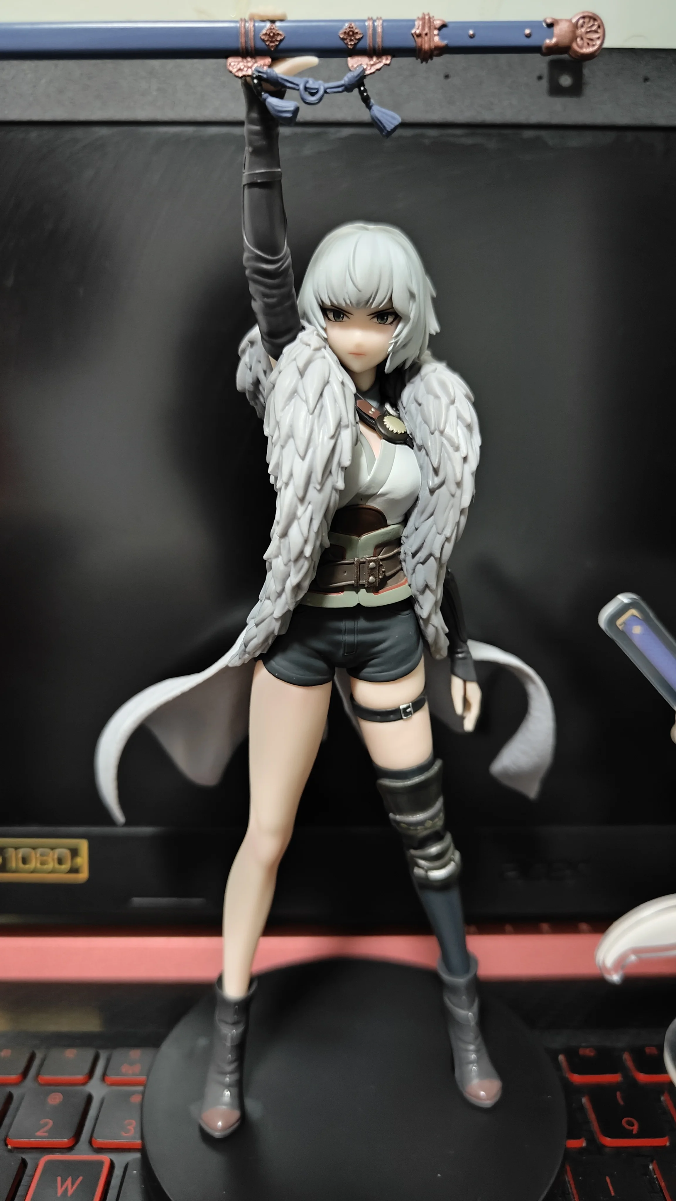 Фото Bandai 21 см Incarnation Bai Yuekui фигурка стоячий меч поднимающая анимационная модель игрушка подарочная коллекция украшение орнамент ПВХ №4