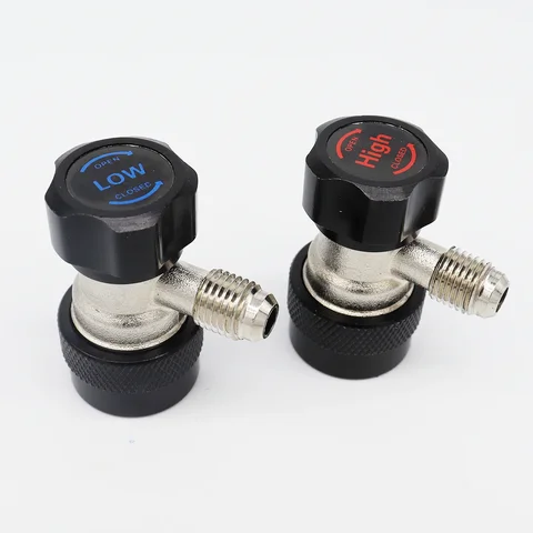 Новый быстрый соединитель Freon R134A для автомобиля, латунный адаптер для кондиционера, регулируемый манометр для кондиционера