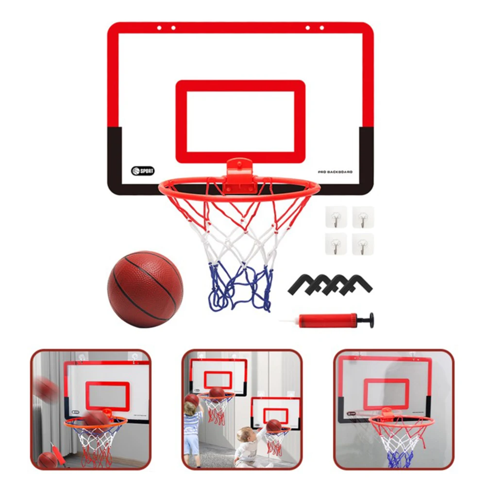 

Комнатный баскетбольный обруч для безопасности детей, забавная игра, домашние упражнения, набор баскетбольных обручей, настенная рамка, подставка, подвесная задняя панель