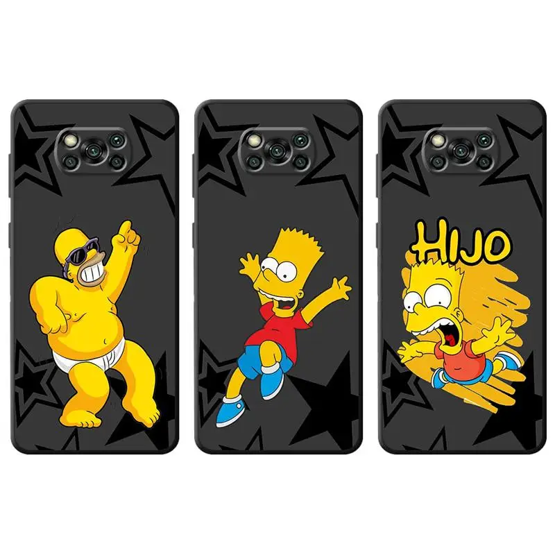phone Cases for Mi Poco X3 NFC M5 X4 GT case 14 12T 11 9C F5 C40 10T Pro x3 funda Antiscratch cover WooHoo Cartoon The Simpsons