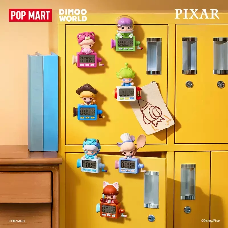 Фото Popmart Dimoo World × Pixar: Серия коллаборационных магнитов на холодильник с таймером, коллекционные игрушки, подарочные наборы-сюрпризы, таинственные коробки-сюрпризы, модная коллекция №3