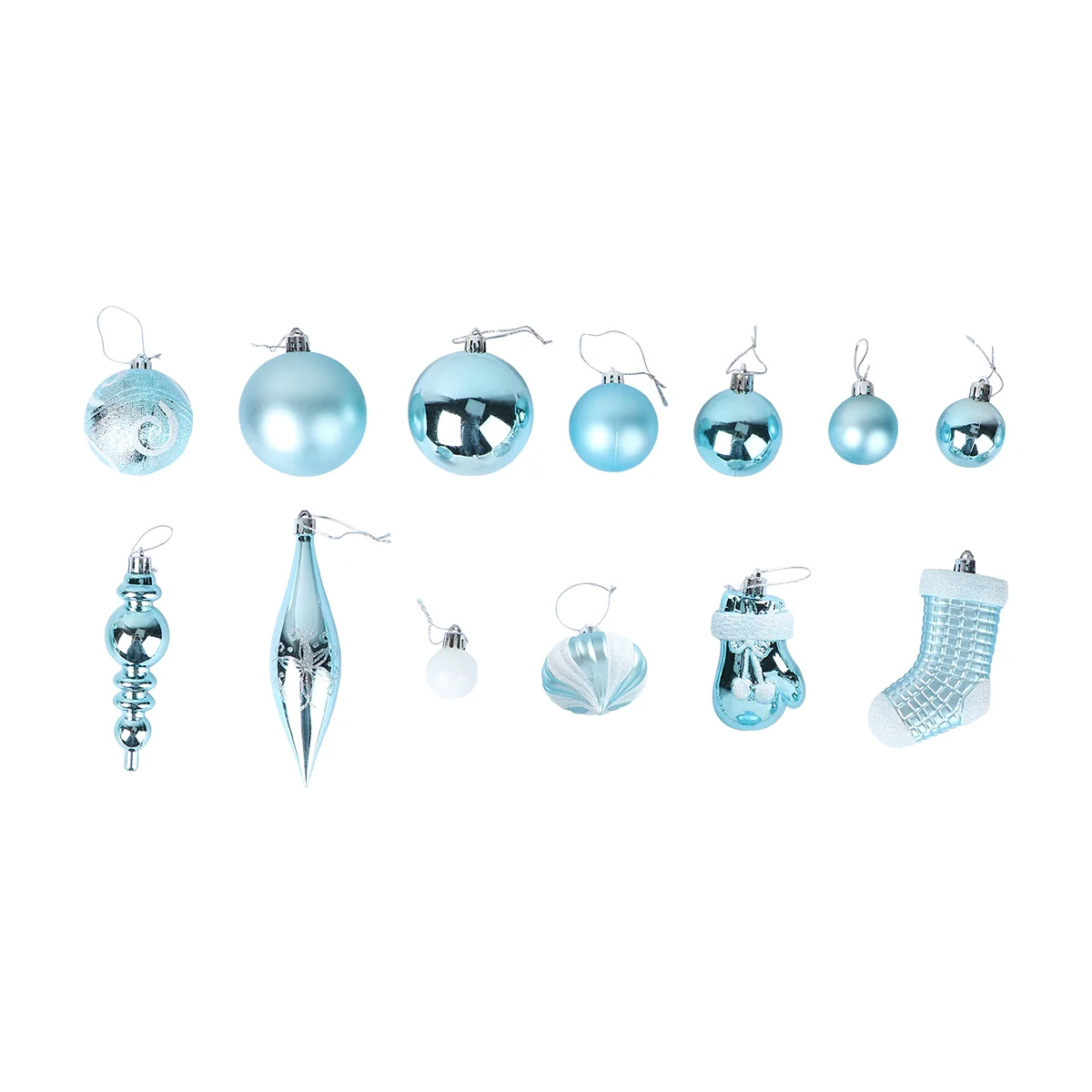 

60pcs Christmas Bright Light Christmas Tree Decoration Painted