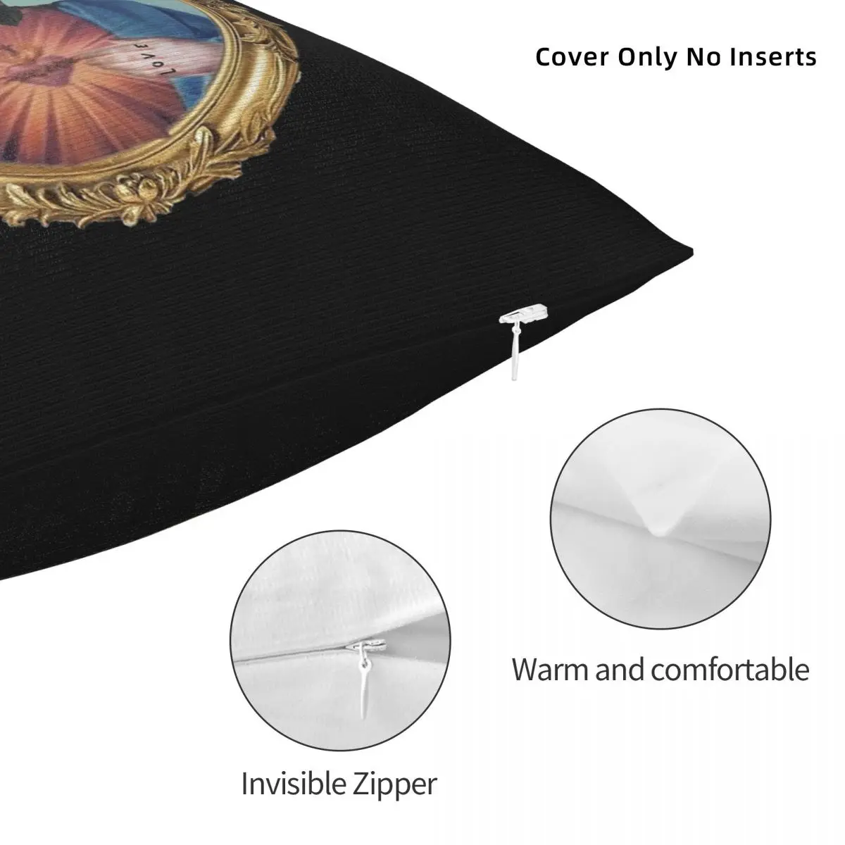 Наволочки для подушек Johnnie Guilbert с изображением Иисуса тинаса Полиэстеровая