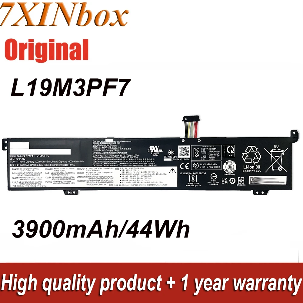 

7XINbox 11,4 V L19M3PF7 L19L3PF3 L19M3PD9 Аккумулятор для ноутбука Lenovo Ideapad Creator 5-15IMH05 Ideapad Gaming 3-15ARH05 Series
