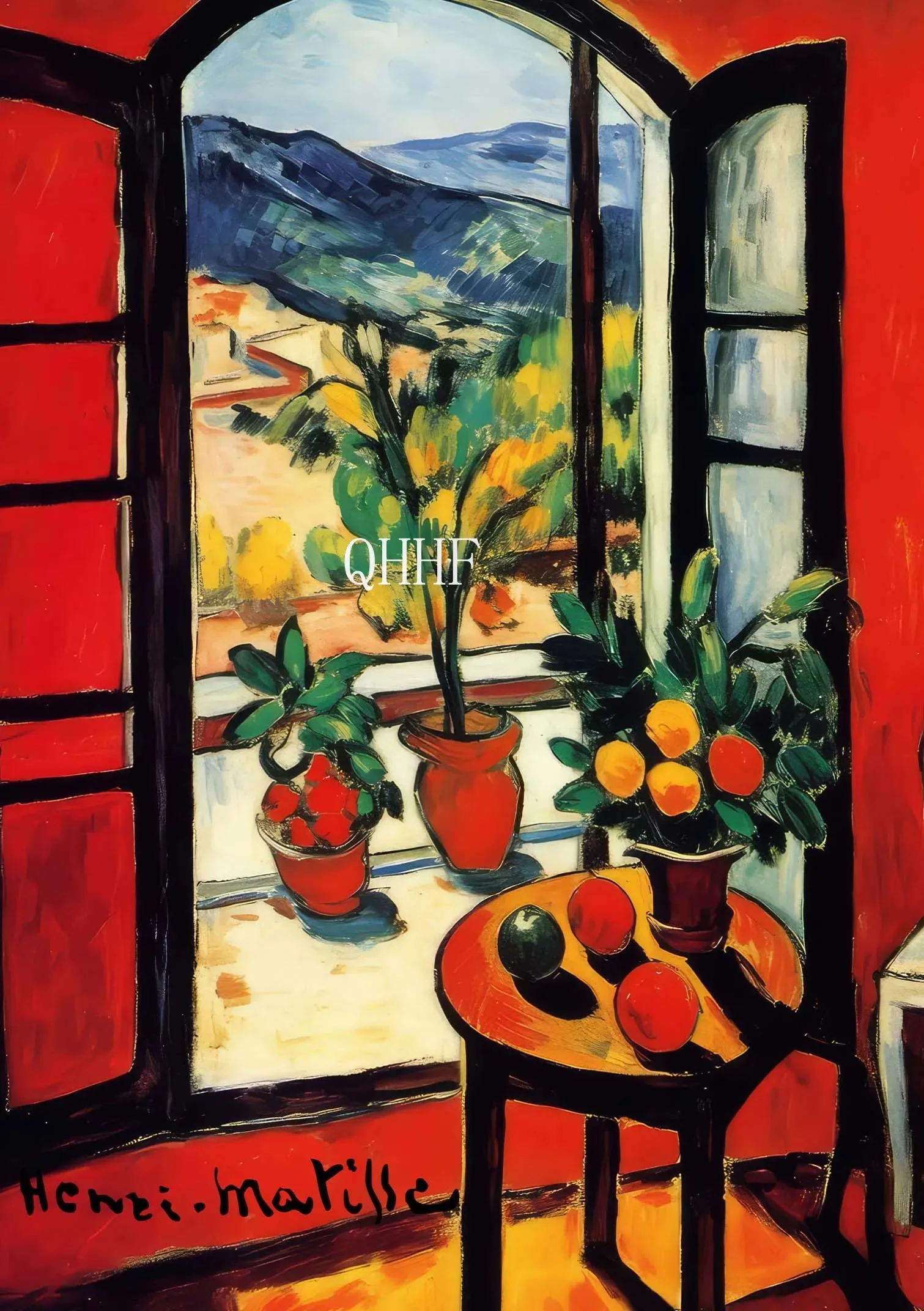 

Картина с открытым окном, Настенная картина с пейзажем