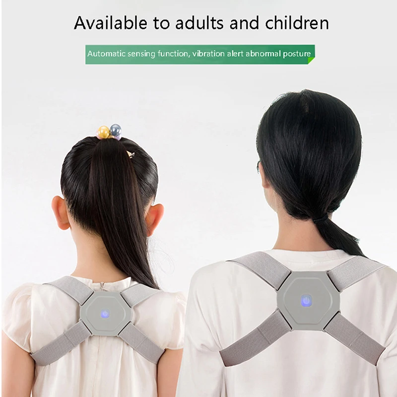 

Умный Корректор осанки для спины, тренажер осанки до ключиц, коррекция позвоночника, плеч, умные наконечники, регулируемая длина, поддержка спины