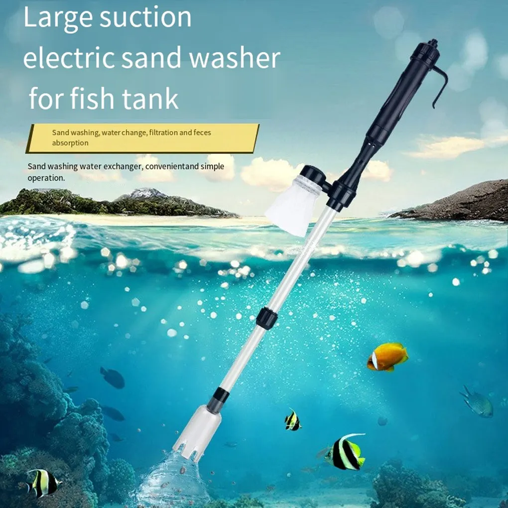 

Manual Fishtank Water Pump Fish Tank Electric Water Changer Aquarium Gravel Cleaning Tool with Long Handle Dust Remover