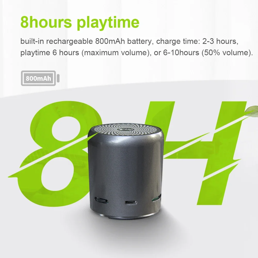 Фото EWA A107S TF Bluetooth-динамик с двумя динамиками, стерео, уличная воспроизведение музыки, портативный металлический сабвуфер, беспроводной динамик №2
