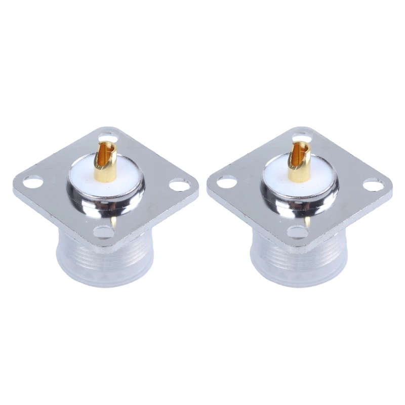 

2X UHF Female SO239 Panel Chassis Mount Flange Deck Mount Solder Cup RF Connector