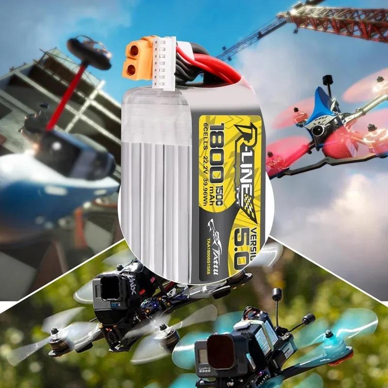 TATTU R-Line Version 5.0 6S Lipo Battery 22 2 В 150C 1800 мАч Pack с вилкой XT60
