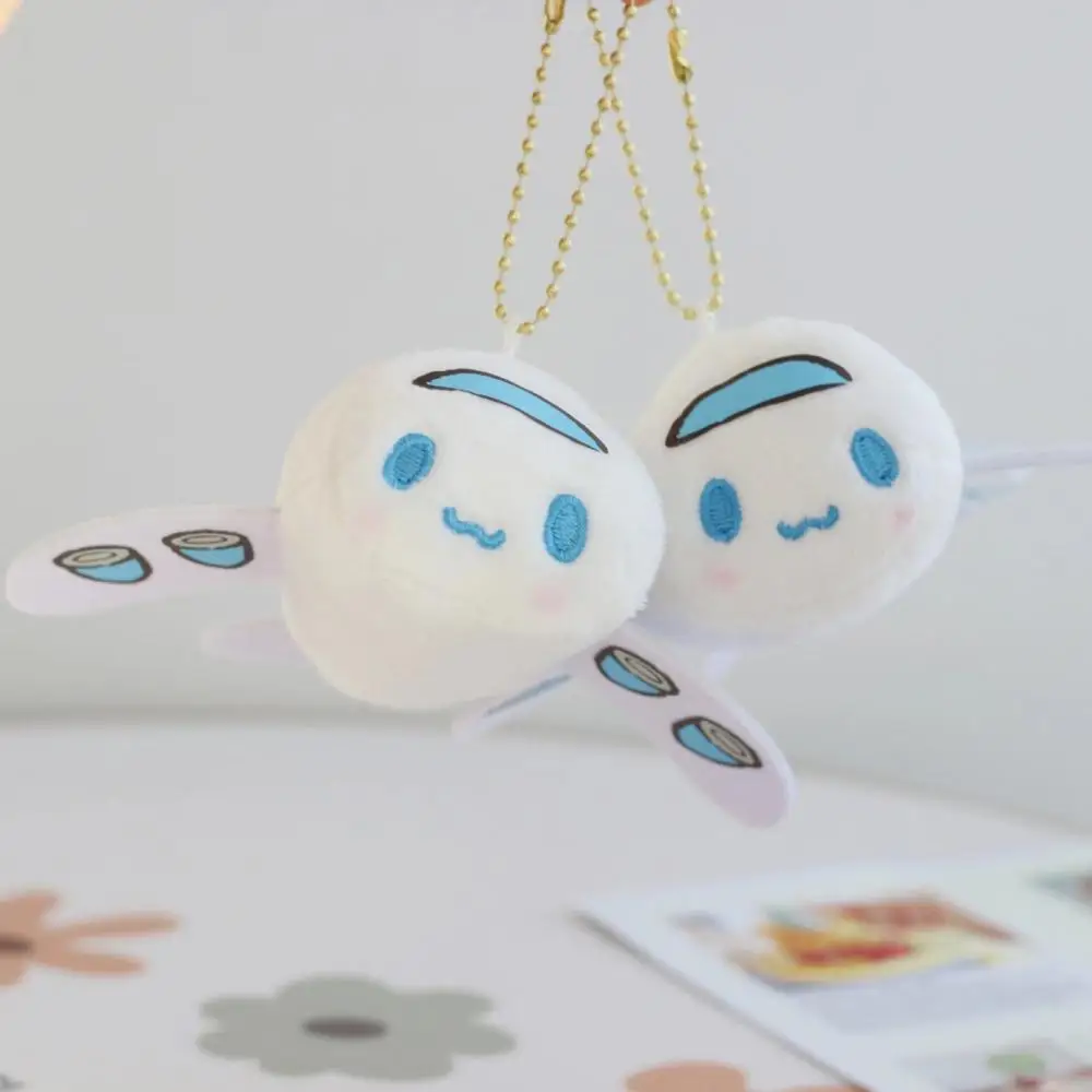 

10Cm Kawaii Sanrios Plush Cinnamoroll Airplane Backpack Pendant Cute Cartoon Plush Stuffed Anime Doll Keychain Accessories Gift