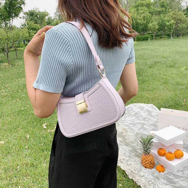 Women's Retro Luxury Solid Color Small Shoulder Bag for Femele Travel Free Shipping сумка женская Fashion Plaid Underarm Handbag