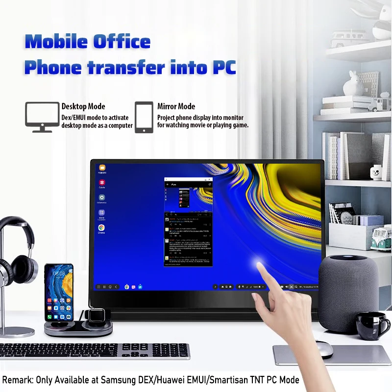 15.6inch 4K Touch Gravity Rotate Portable Monitor Ultra HD Gaming for Tiktok Living Nintendo Switch PS5 Laptop PC Sub Screen