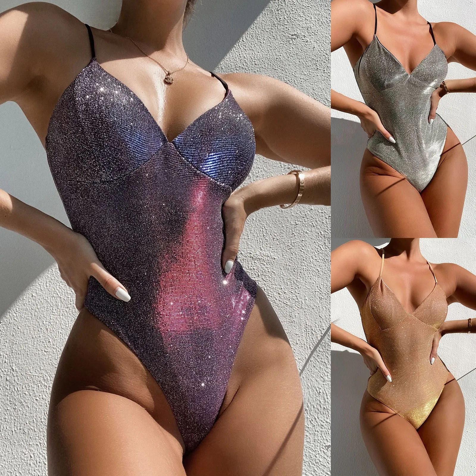 

2022 Роскошные Блестящие купальники, сексуальные женские бикини, купальник для девушек