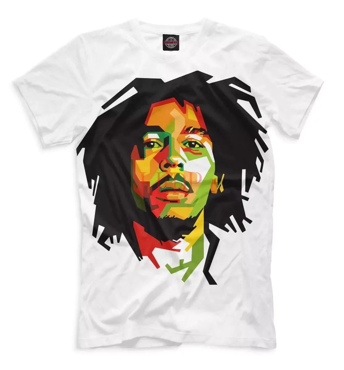 

Красочная футболка Bob Marley 100% хлопок мужские и женские размеры