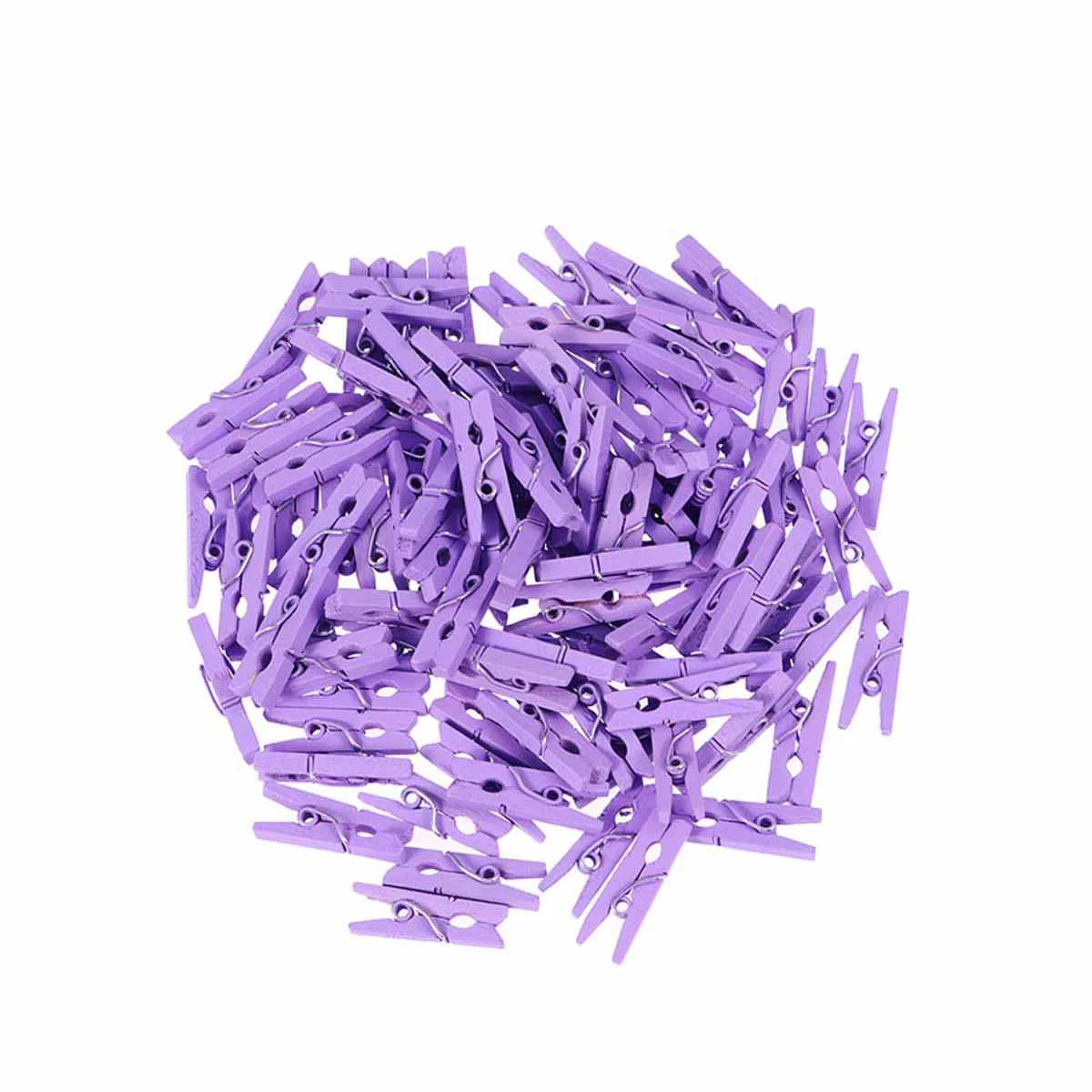 

100pcs Mini Natural Wooden Paper Clips Utility Versatile Clothespin Clips Picture Photo Cable Pictures Organizer Clips for