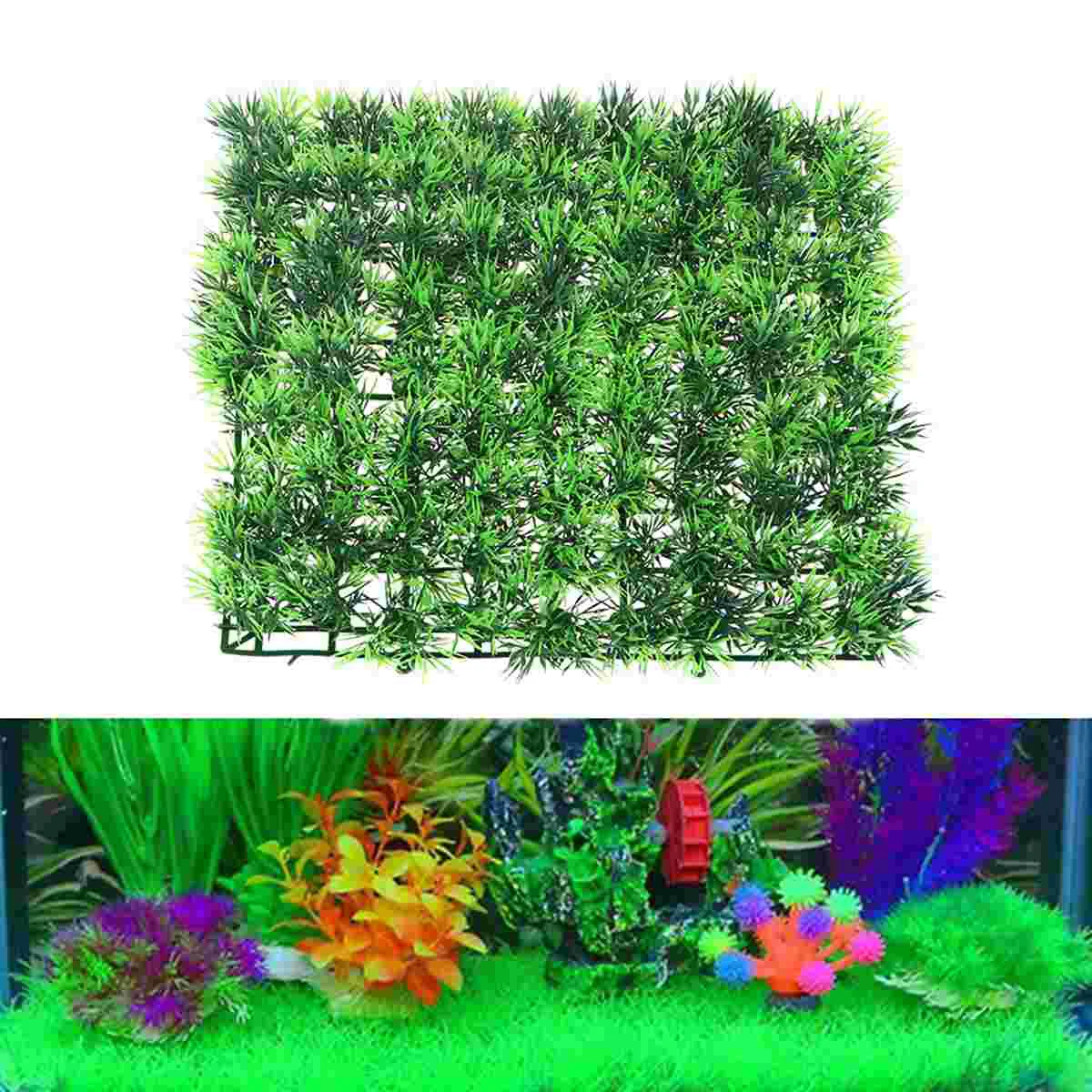 

Grass Aquarium Mat Fish Tank Artificialplants Fake Breeding Square The From Lawn Transfer Realisticturtle Decorations Decoration