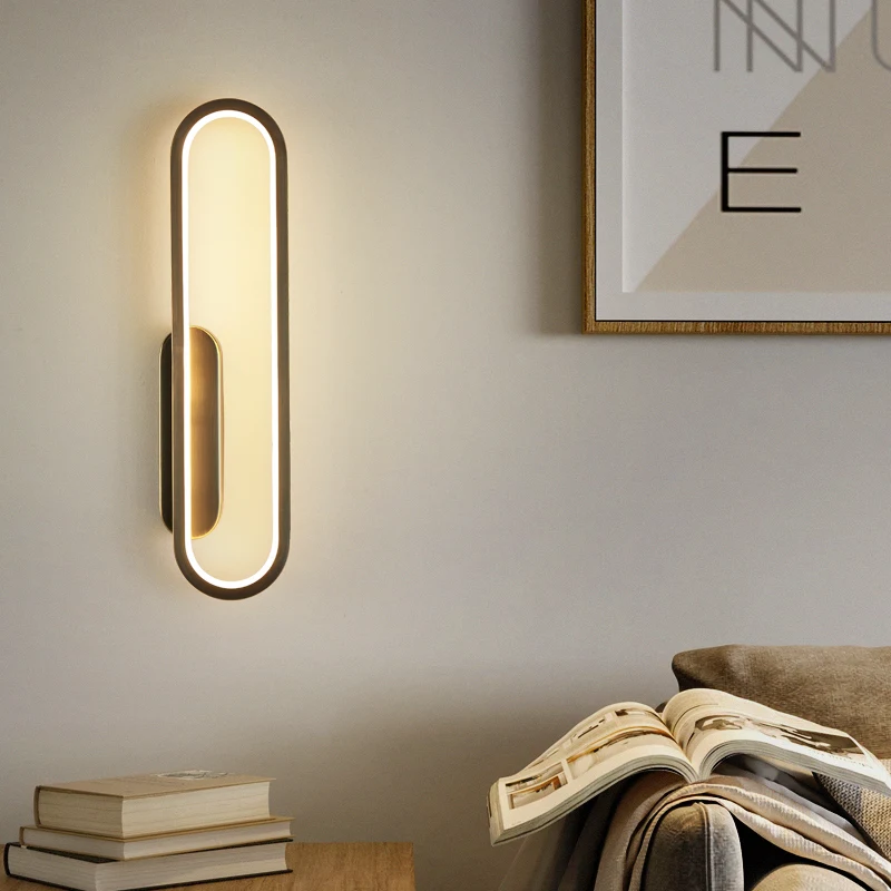

All copper bedroom bedside minimalist creative hotel wall lamp modern light luxury corridor living room background wall lamp