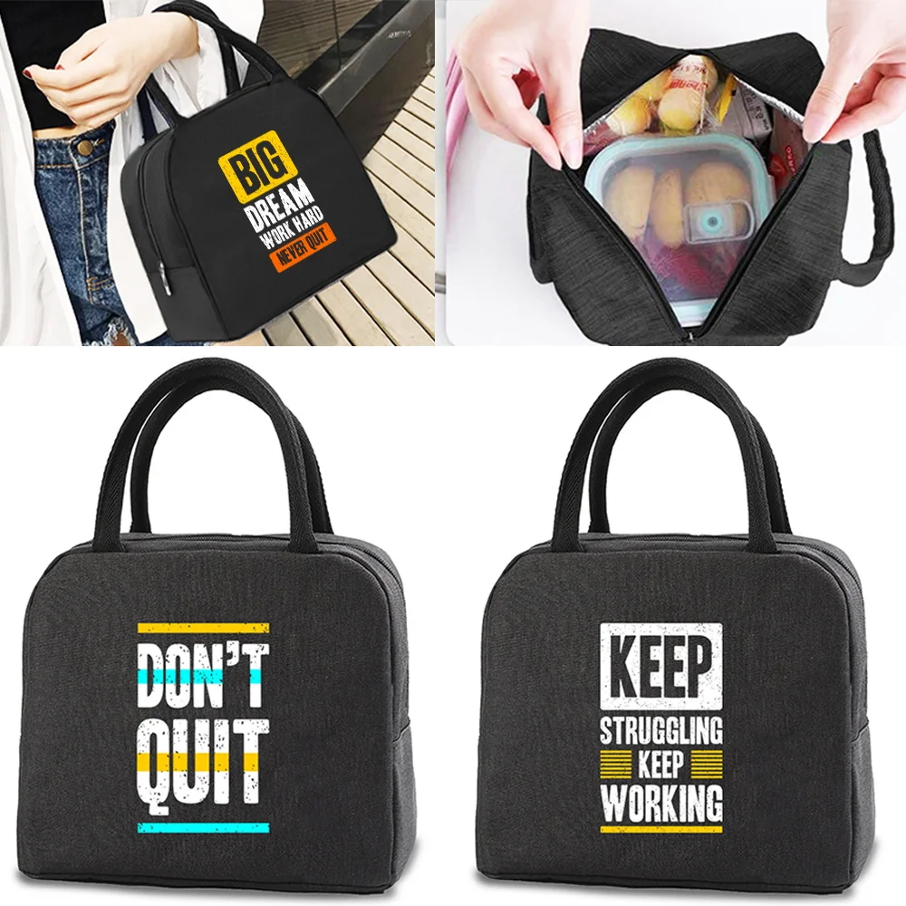 

Children Food Packed Thermal Lunch Bags Cooler Bag Travel Picnic Insulated Box Fashion Women Bento Lunchbox Handbags Organizer