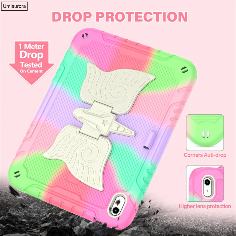 Для IPad 10 2 7 8 9 11-го поколения 11 дюймов A16 детский чехол для планшета с силиконовой