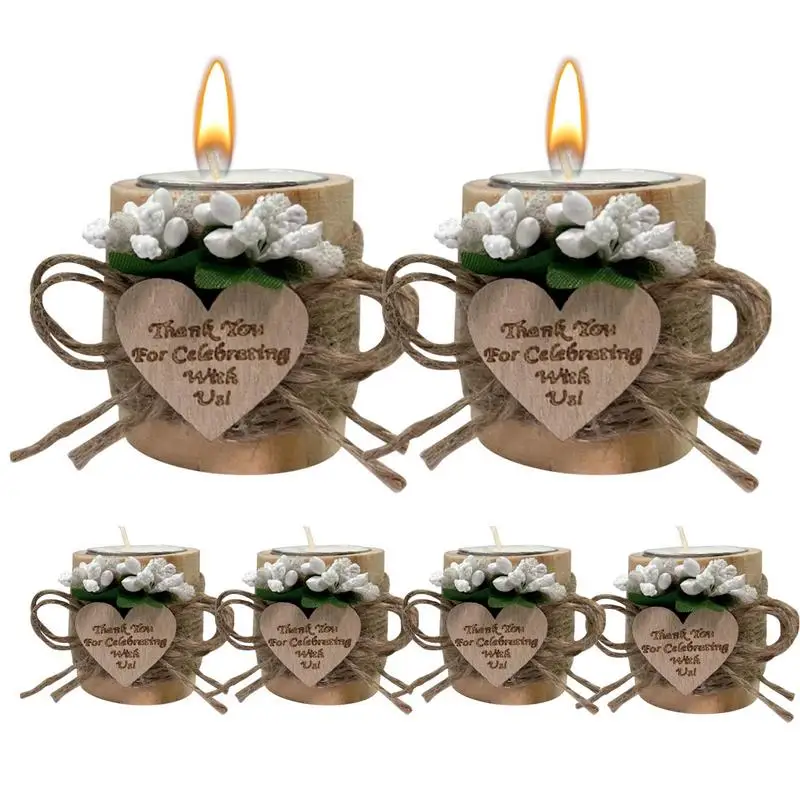 

Candle Tea Light Holders Candle Wood Holder Stands Decorative Bridal Shower Tealight Holder For Engagement Reception Bedroom