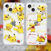 bandai pokemon pikachu 3d stand holder phone case for iphone 11 12 13 pro max xs max x xr 7 8 plus cover