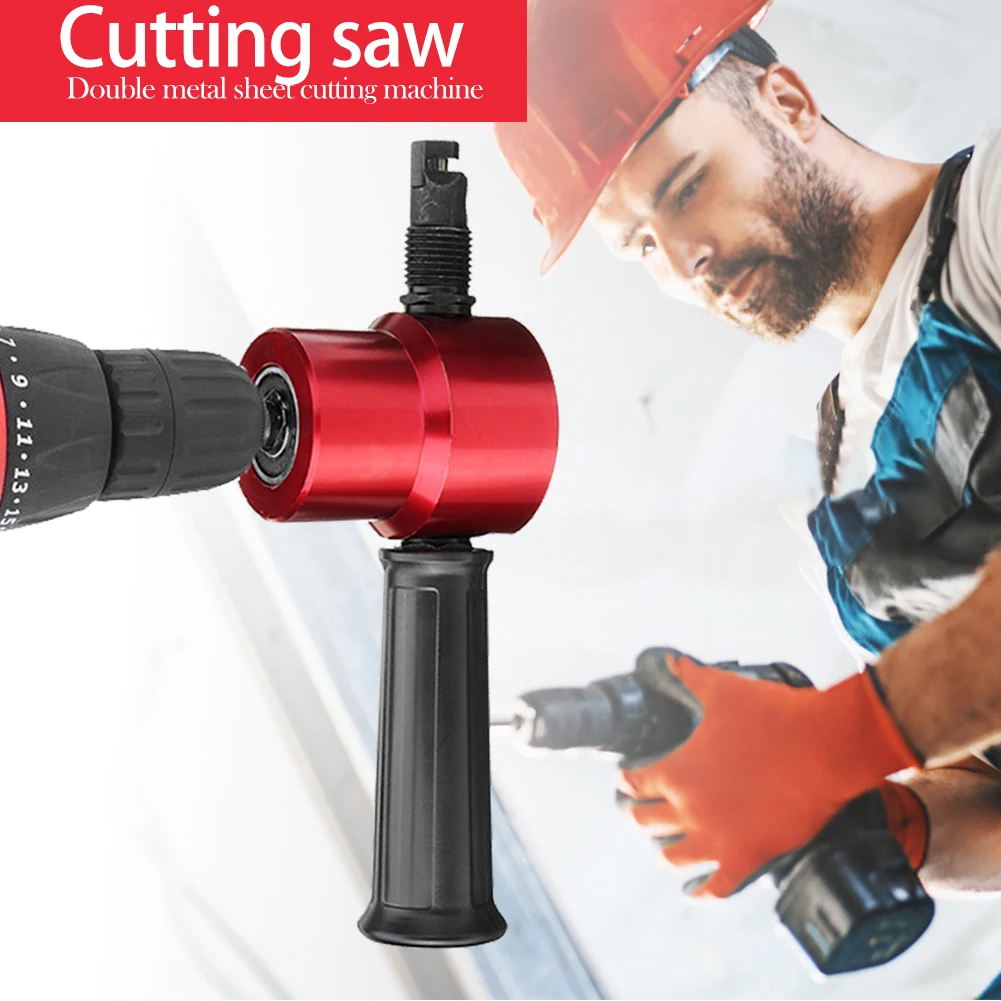 

Stainless Steel Metal Nibbler Cutting Iron Sheet Metal Cutter Drill Attachment Adjustable Head Cutting 360 Degree Tool Parts