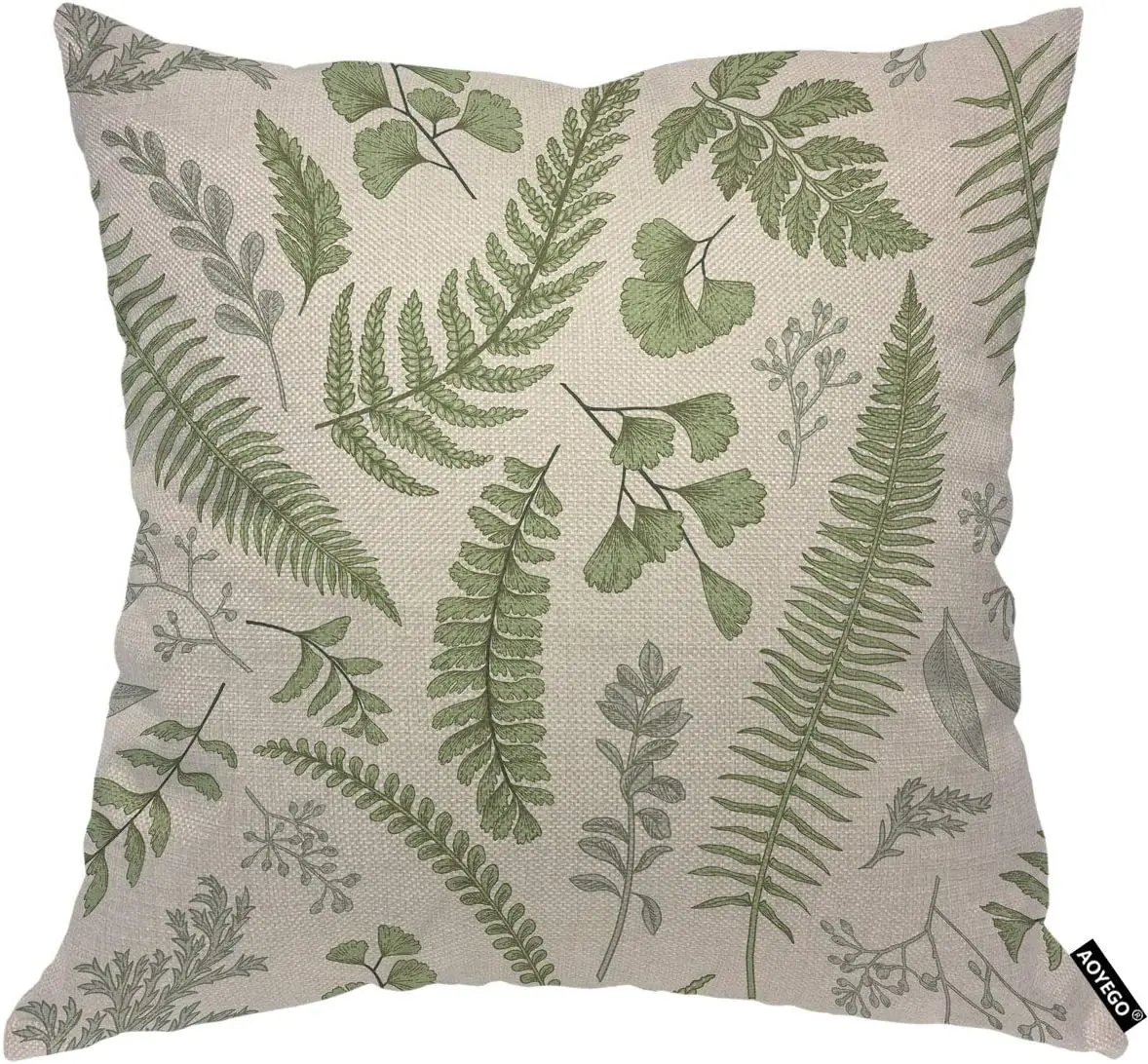 

Arrow Feather Teal Grey Background Flax Cotton Hidden Zipper Throw Pillow Covers 24x24 in (Two Sides)
