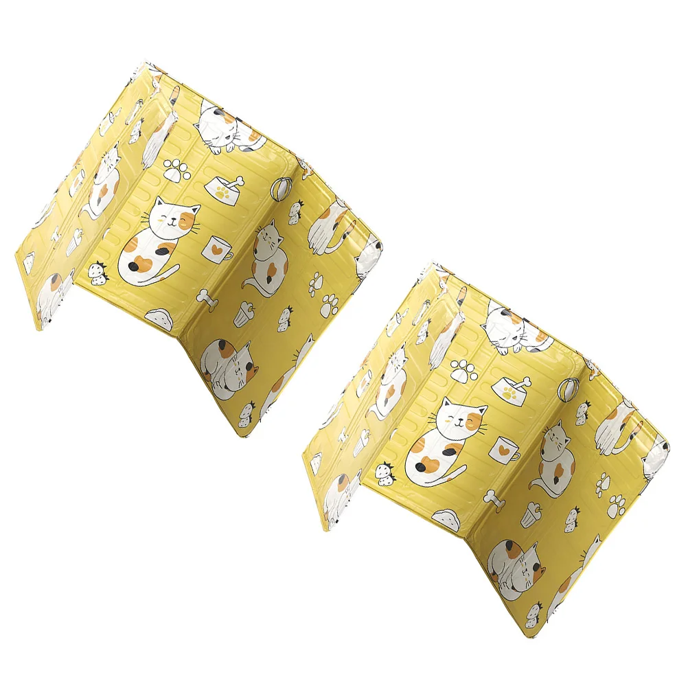 

2 шт. прочные маслоперегородки из алюминиевой фольги для кухонных теплоизоляционных пластин (желтые)