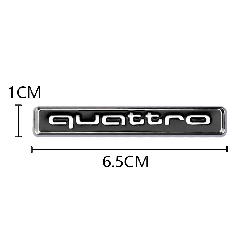 

3D металлический хромированный черный логотип Quattro, эмблема, наклейка, автомобильный значок для Audi A3 A5 A4 A6 A7 A8 S1 TT Q3 Q7 Q5 Quattro, наклейка, аксессуары