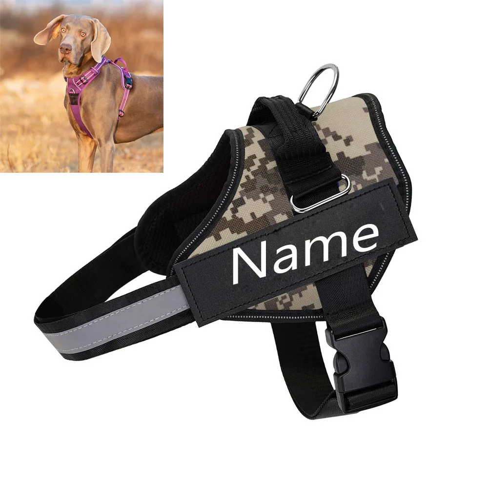 Arnés de Collar de liberación rápida personalizado, pegatinas personalizables transpirables con nombre de Mascota, accesorios para gatos y perros