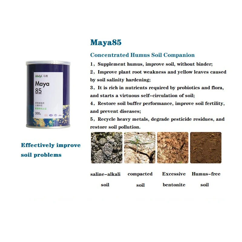 Mineral Organic Fertilizer Slow-release Fertilizer Concentrated Humic Acid Granules To Improve Soil Maya85 Maya15 Garden