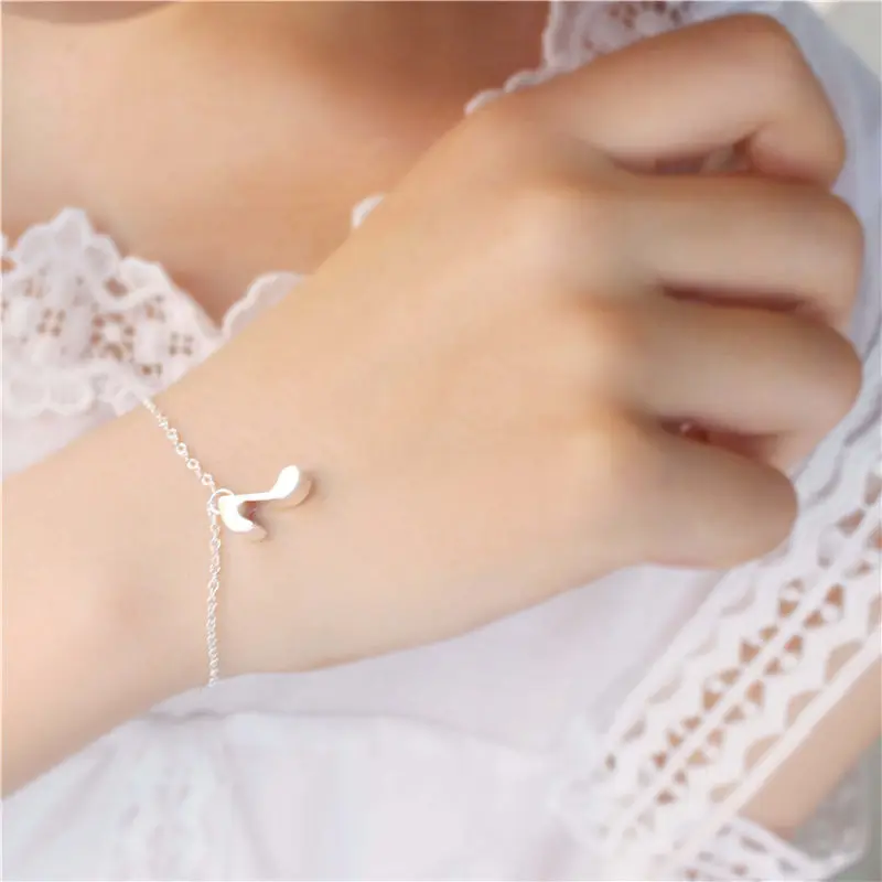 

Joyful Music Single Note Bracelet, Simple Music Melody Chain Bracelet Jewelry Gift for Musician