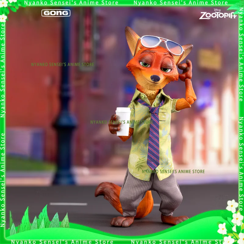 Фото Оригинальный набор GONG Zootopia: фигурки Джуди и Ника, аниме-модели, модные игрушки, настольный подарок, коллекционные куклы, в наличии №4