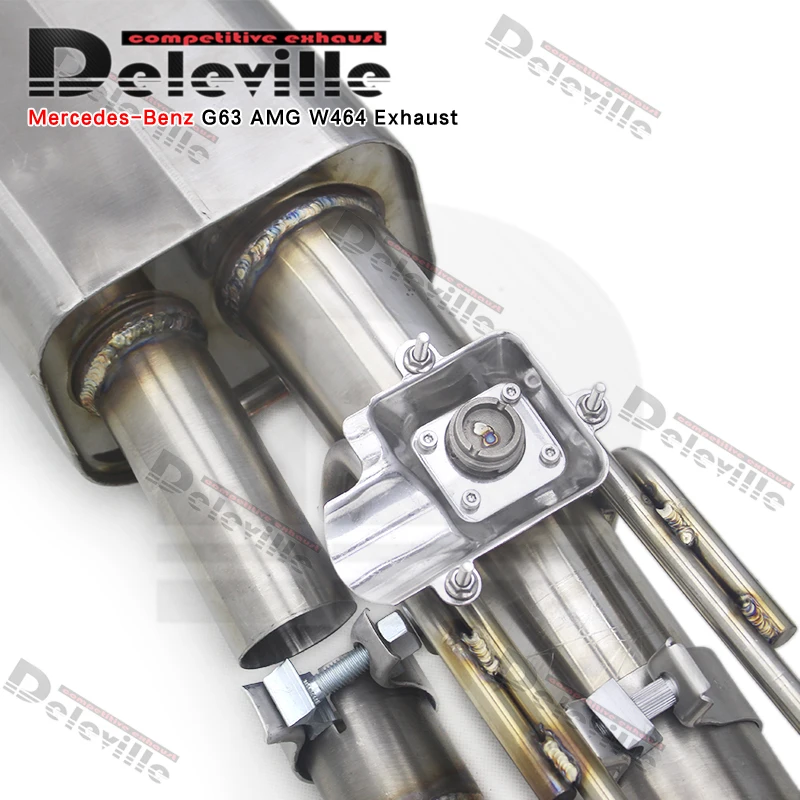 Фото Выхлопная система OEM Valve Muffler из нержавеющей стали для Mercedes-Benz G63 W464 4.0T 2019-2023, модифицированная, с улучшенным звуком (Catback) №2