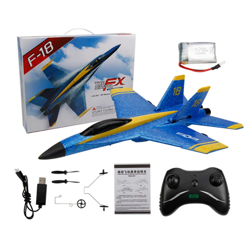 

F18 RC Airplane FX828 Remote Control Plane 2.4GHz Radio Control Glider RC Foam Aircraft Fighter Boys Toys for Children