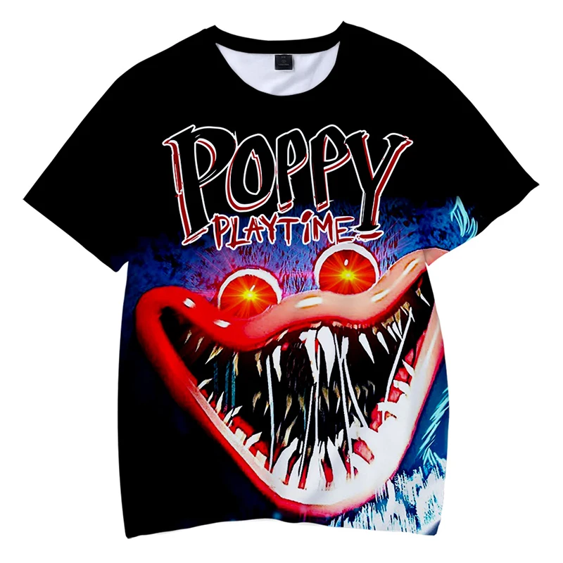 

Poppy Playtime T Shirt Kids Boys Clothes Summer Short Sleeve Girls Tops Tees Children Clothing Teen Shirts Huggy Wuggy Tshirts 1