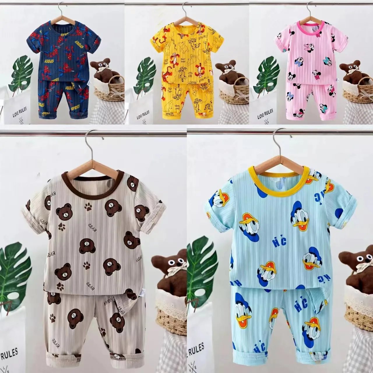 

Демисезонное детское нижнее белье унисекс, комплект одежды, повседневный верх с длинными рукавами для мальчиков и девочек, 2 шт., Дисней