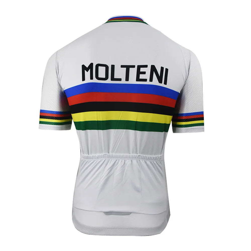 Мужской летний велосипедный трикотаж 4 Molteni в стиле ретро с коротким рукавом из