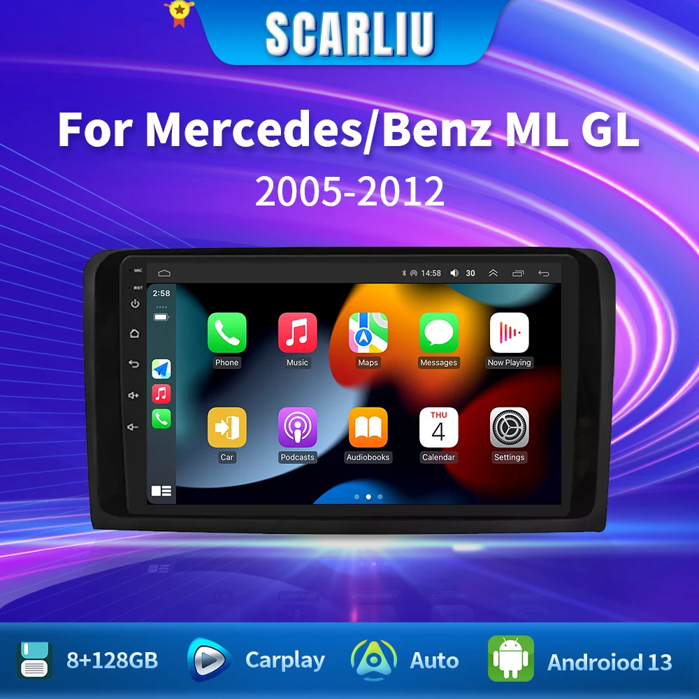 Автомагнитола 2 DIN android автомобильный радиоприемник для Mercedes Benz ML GL W164 ML350 ML500 GL320 X164