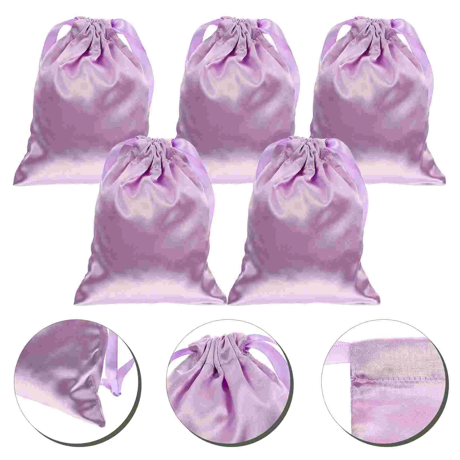 

5Pcs Decorative Drawstring Bags Small Jewelry Storage Bags Eye Mask Bags Bags