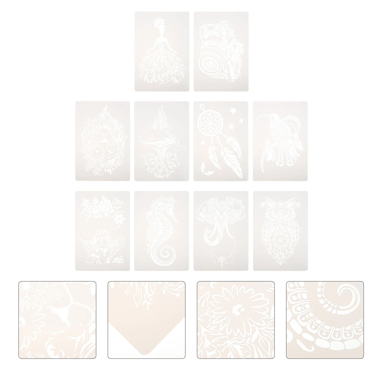 

10pcs Craft Painting Templates DIY Stencils Creative Exquisite Stencil