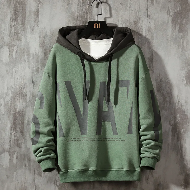 

FOR Sweater men's autumn Korean version of the tide brand INS hooded letter printing boys loose fashion top spring autumn long